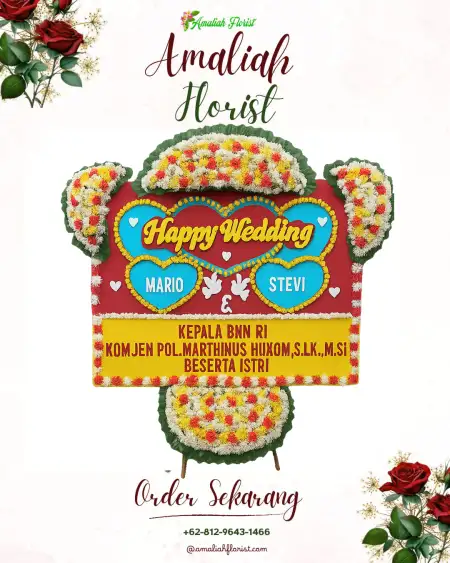 Papan Bunga Pernikahan Sawit